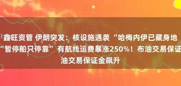 鑫旺资管 伊朗突发：核设施遇袭 “哈梅内伊已藏身地堡”！“暂停船只停靠” 有航线运费暴涨250%！布油交易保证金飙升