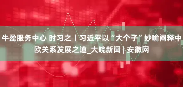 牛盈服务中心 时习之丨习近平以“大个子”妙喻阐释中欧关系发展之道_大皖新闻 | 安徽网